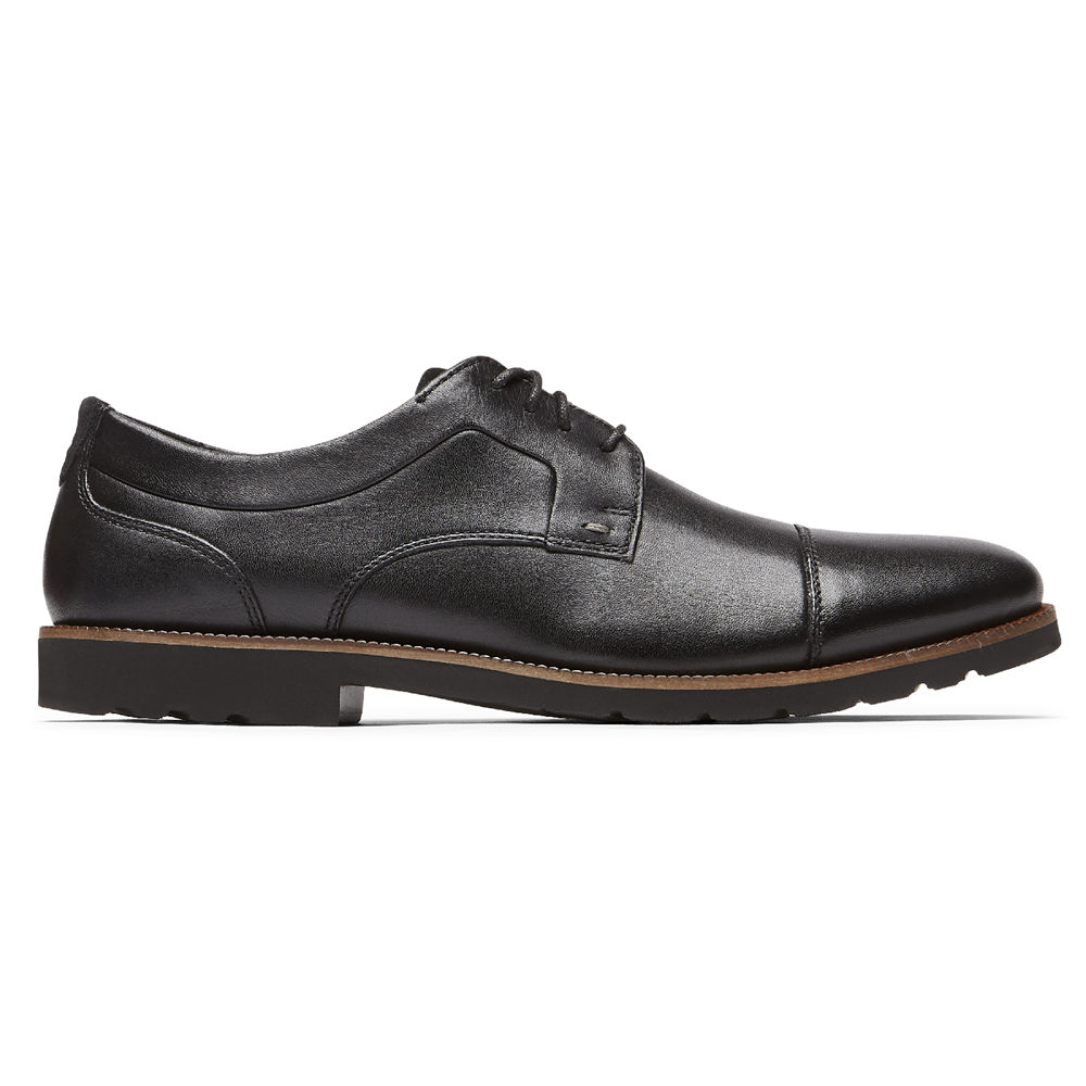 Rockport Oxfords For Mens Black - Sharp & Ready 2 Cap Toe - HU8432697